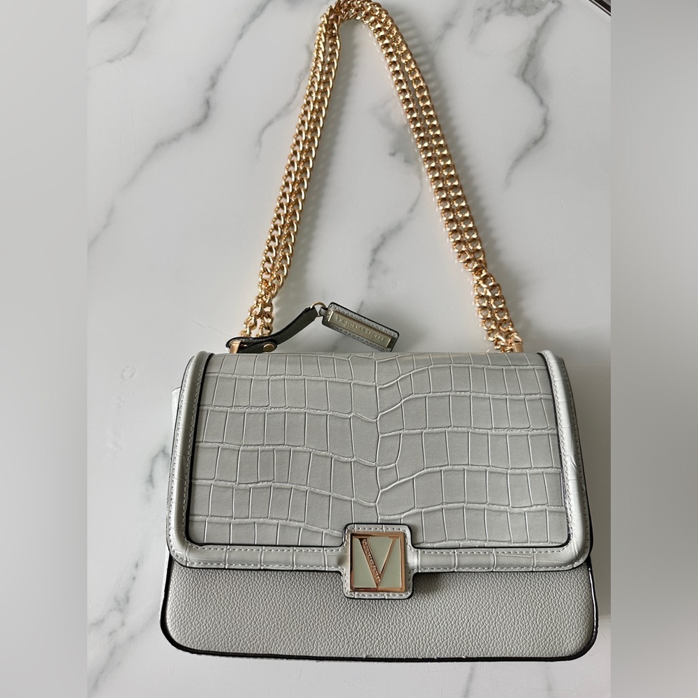 Victoria Secret Pastel Green Crocs Shoulder Bag